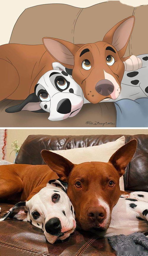 卡通手绘宠物狗素材图片免费下载