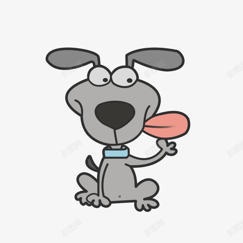 卡通可爱吐舌头卖萌的狗狗图片大小2000x2000px