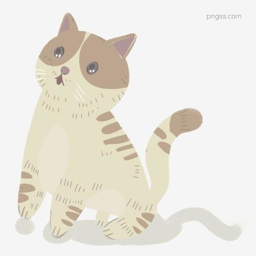 宠物卡通可爱花猫猫咪标签装饰素材图片免费下载